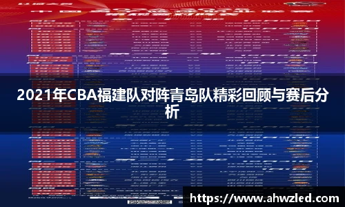 2021年CBA福建队对阵青岛队精彩回顾与赛后分析